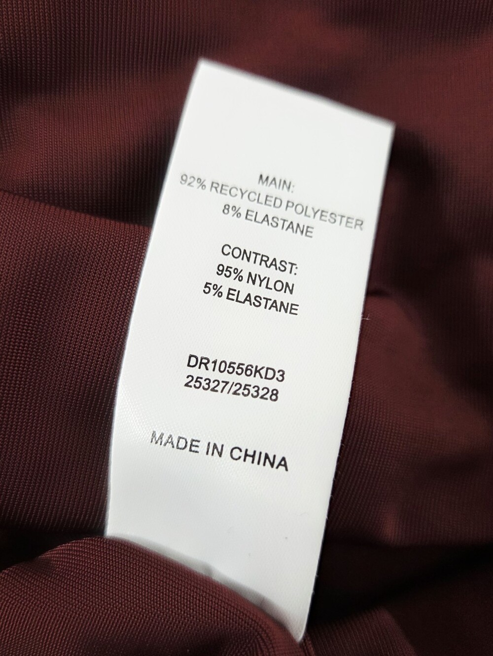 Meshki Mattea Slinky Mesh Maxi Dress With Scarf Burgundy red women's size small - Picture 10 of 10